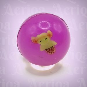 Bola Bekel Karakter Sedang (3cm) - Mainan Bola Karet Bouncing Ball Transparan Warna Lucu (Satuan)