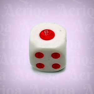 Dadu Mainan Kecil Ukuran 1cm - Dice Mini Cube Putih Aksesoris Board Game (Satuan)
