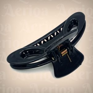 Jepit Rambut Hitam Polos 10cm - Jedai Salon Panjang Hair Claw Clip (Anti Badai)