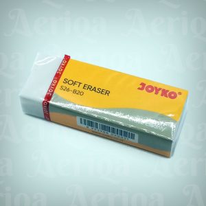 Penghapus Joyko - Hapusan Pensil Besar B20 - Soft Eraser Hitam & Putih (Model 526-B20 / ER-20BL)