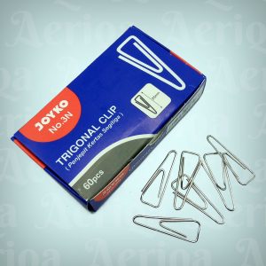 Penjepit Kertas Segitiga Joyko Trigonal Clip No.3N - 25mm Paper Clip (Box Isi 60)