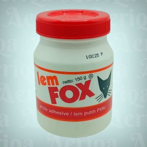 Lem Fox Putih PVAc 150 Gram Jar - Lem Kertas Kayu Serbaguna White Adhesive Original